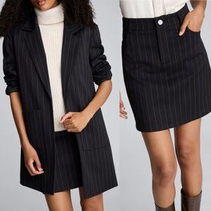 Brand New- Kenneth Cole Pinstripe Jacket Blazer & Mini Skirt 🖤✨